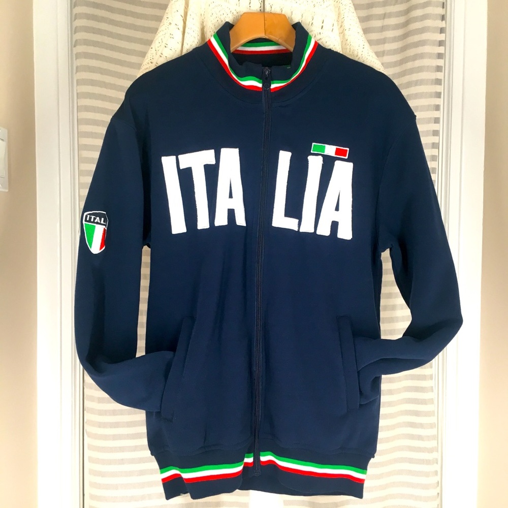 Naqi Italia Zip Up Sweater size Large